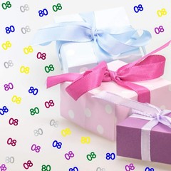 1500 PCS 1.5oz Multicolor 80 Confetti 80th Birthday Anniversary Table Decor