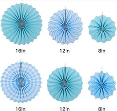 Party Hanging Paper Fan Set