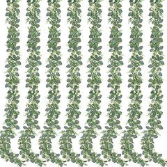 8 Pack Artificial Eucalyptus Garland Eucalyptus Leaves Vines Greenery Garland