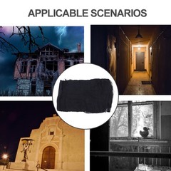 5Pcs Halloween Gauze Fabric Durable Black Haunted House Decor for Party