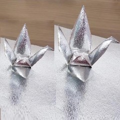 100PCS Iridescent Premade Origami Paper Cranes Folded 1000 Japanese Cranes Mo…