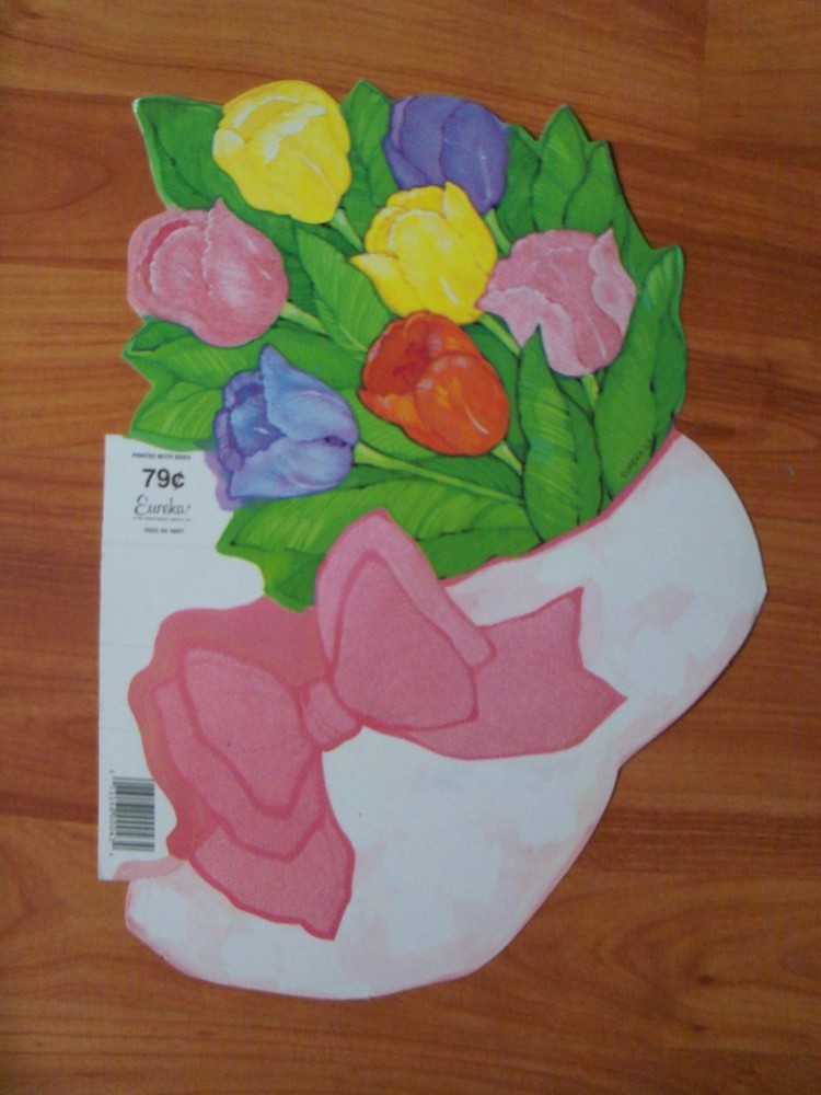 Flocked Easter Diecut Cutouts Vintage Eureka Decoration U Pick NOT a LOT
