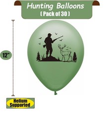 30 Pcs Deer Hunting Balloons Set – Hunter Forest Deer Duck Themed Gone Huntin…
