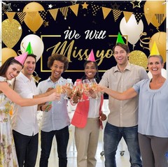 We Will Miss You Banner- Extra Large 72 x 44 Inch, Graduation Backdrop for 20…