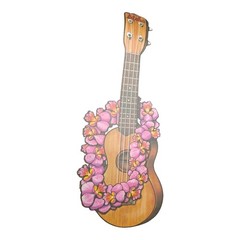 Vintage Ukulele Luau Party Die Cut Paper Decoration Beistle 1979 Hawaiian