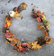 Lot 2 Pcs Fall Garland Fall Decorations for Home 6Ft, Fake Pumpkin Xtr Flowers