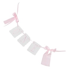 One Pink Tassel Highchair Banner Durable Bow Design Birthday Party Decor