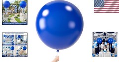 4PCS Large 36 Inch Royal Blue Balloons, Royal Blue Latex Big Balloons for Bir…