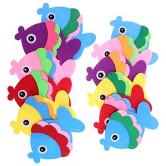 12Pcs Fish Shape Ornaments Multi Color Ocean Decor Ideal for Classroom and Store