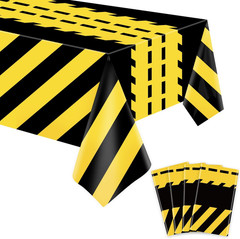 4 Pack Construction Tablecloth Construction Road Party Decorations Rectangular R