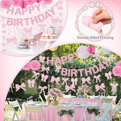 59 Pcs Coquette Birthday Decorations Coquette Bow Party Decorations Include B…