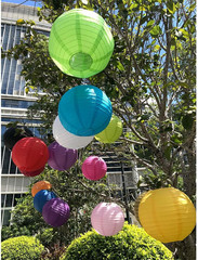 10Pcs White Paper Lanterns Hanging Round Party Wedding Birthday Decor Set Use