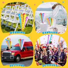 500 Pcs 40 Inches Latex Spiral Balloons – 9 Assorted Colors for Party Decoration
