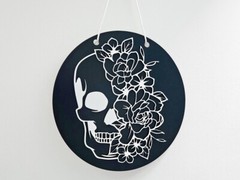 Floral Skull Wall Art Gothic Home Decor Sugar Skull Gift