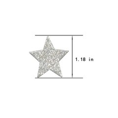 1.2 Inch Silver Glitter Star Confetti Metallic Shine Table Party Decor 200 PCS