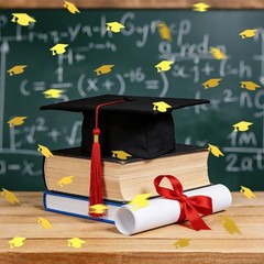 Gold Graduation Cap Confetti 2026 Sequins Party Decorations Table Scatter