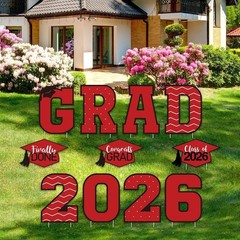 Durable 11-Pc Graduation Yard Signs for Class of 2026 – Easy Installation