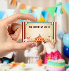 Circus Birthday Decorations, What’s Your Circus Name, 1 Sign and 30 Name Stic…