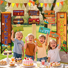 Camping Themed Party Decorations Camping Porch Sign Camper Adventure Themed