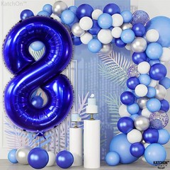 KatchOn, Navy Blue Number 8 Balloon – 40 Inch | Number 8 Balloons for Birthda…