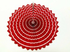 12 Red White Blue Paper Hanging Fans Decoration Wedding Events Party Baby Shower