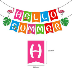 Summer Party Decorations, Hello Summer Banner Hanging Swirls and Honeycomb Cente