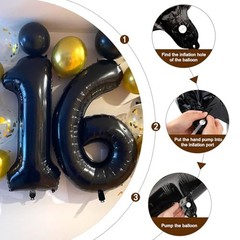 30Th Birthday Decorations For Her Him Balloons for 30 Birthday Number 30 Black