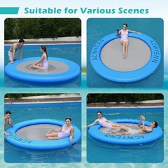 ACWYENN 6/8/10/12FT Inflatable Water Hammock Lake Floats for Adults Round Flo…