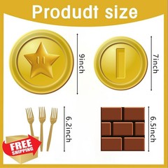HMJDZH 80PCS Mario Bros Party Supplies