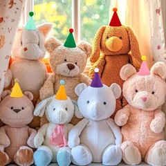 Mini Birthday Party Hats Multicolor Cone Hats for Pets and Kids 10pcs