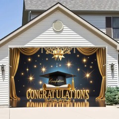 Polyester Graduation Banner for School Celebrations & Events Decorative Backdrop