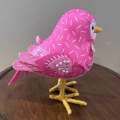 Target Spritz Featherly Friends Tulip Bird 2018 Spring Pink Easter Figurine Vtg