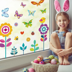 107PCS Spring, Summer & Fall/ Winter Window Clings – Spring Flowers, Butterfly &