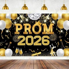 Class of 2026 Prom Party Decorations Backdrop Graduates Background Photo Banner