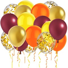 50 Pcs 12 Inch Fall Balloons Fall Birthday Party Decorations Burgundy Orange Yel