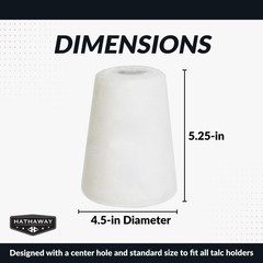 Hathaway Silver Cup Cone Talc Chalk, White 1 Count (Pack of 1)