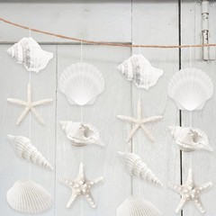8 Pcs Summer Seashell Birthday Party Decorations Starfish Sea Shell Banner Oc…