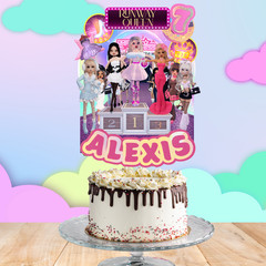Dress to impress FREE CUSTOM NAME CAKE CUPCAKE TOPPER BIRTHDAY PARTY SUPPLIES