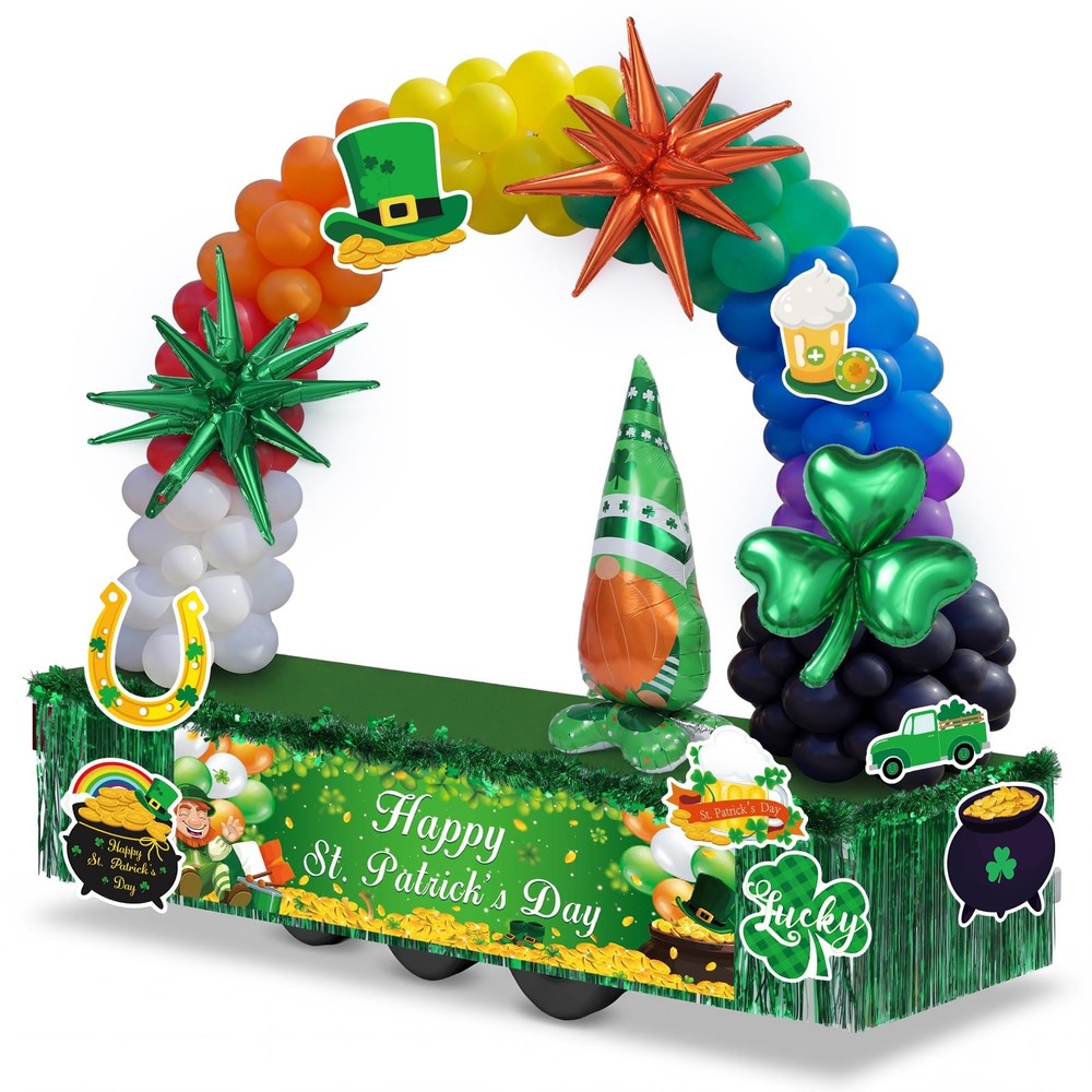 199 Pcs St. Patrick’s Day Parade Float Decoration Kit St Patricks Day Theme B…