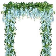 DearHouse 2Pcs 6 Ft/Piece Artificial Flowers Silk Wisteria Garland Artificial…