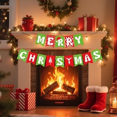 Merry Christmas Garland Banner Indoor Decorations Holiday Winter Xmas Gift