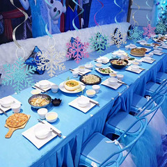 Snowflake Hanging Decorations, Winter Party Hanging Swirls Ceiling Streamers Pur