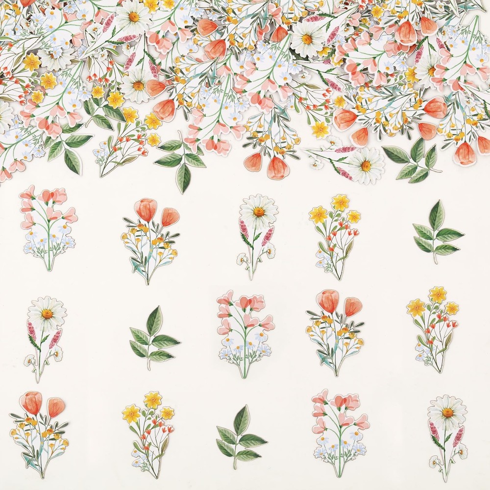 200 PCS Wildflower Confetti Wild Flower Paper Table Scatter Pink Floral DIY