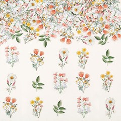 200 PCS Wildflower Confetti Wild Flower Paper Table Scatter Pink Floral DIY