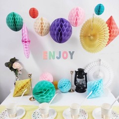 20Pcs Multi-Color Honeycomb Decoration Kit for Candy Bar Party Decor Pastel C…