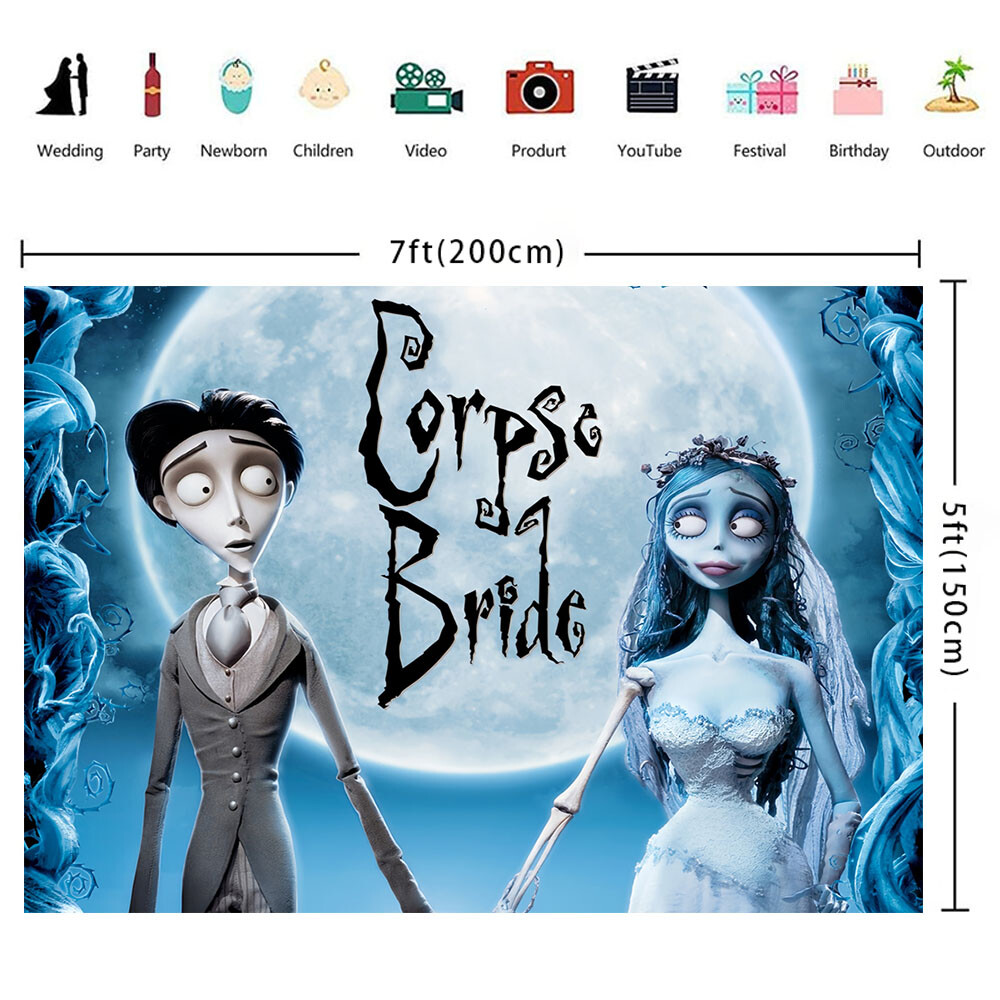 Corpse Bride Birthday Party Supplies Backdrop Banner Party Decor Birthday Gift