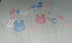Baby Shower Background Backdrop Photo Booth Boy/Girl with Props