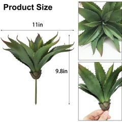 Gcrdplat Artificial 11 inches (L) x 11 (W) x 9.8 (H), Green