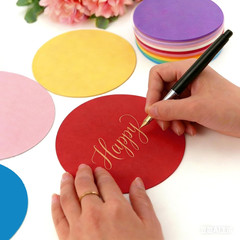 72 Pcs 6 Inches Large , 9-Color Assorted round Shape Die Cut for Bulletin Board