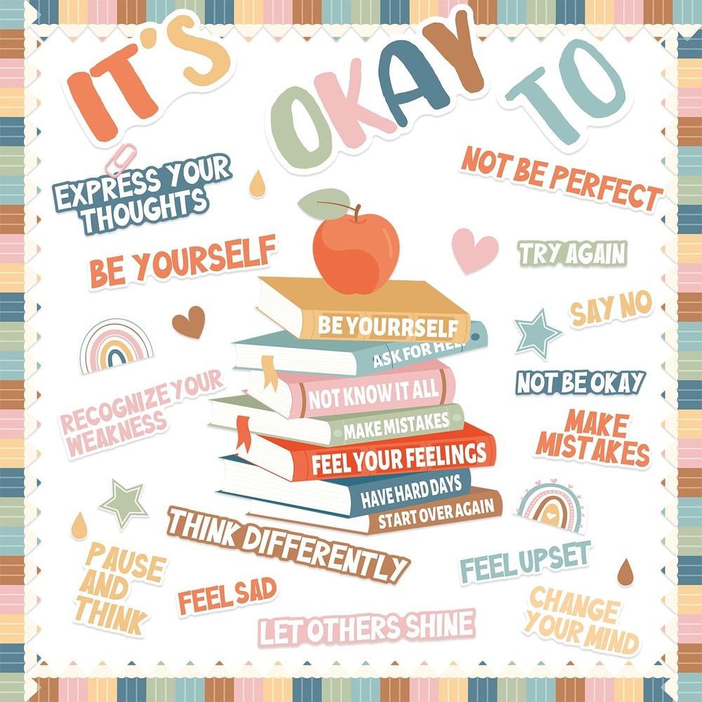 Boho Motivational Bulletin Board Set Welcome Back to School Inspirational Pos…